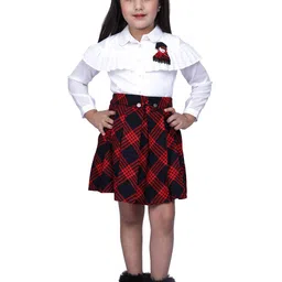 Peppermint Red Checked Chiffon Shirt Dress-picture-15