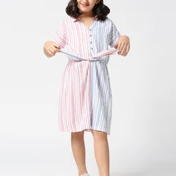 Pepe Jeans Girls Candy Striped Shirt Dress-12