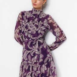 Trendyol Floral Printed A-Line Dress-image-13
