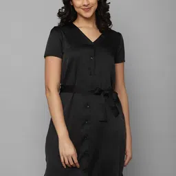 Allen Solly Woman V-Neck Belted A-Line Dress-image-22