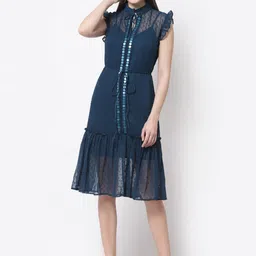 BLANC9 Self Design Shirt Dress-image-16
