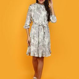 V-Mart  Printed Chiffon Dress-image-78