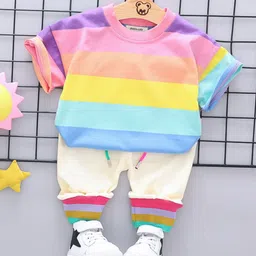 INCLUD Infant Boys Striped T-shirt with Trousers-image-65