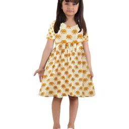 Kids On Board Girls Conversational Printed Dress-image-96
