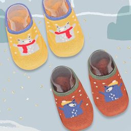 Baby Moo Infants Kids Pack Of 2 Patterned Shoe Liners-11
