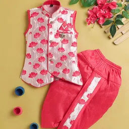 BAESD Boys Floral Regular Kurta with Dhoti Pants-11