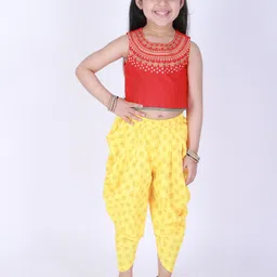 Twisha Girls Embroidered Top with Dhoti Pants-image-44