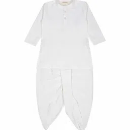 LITTLE GINNIE Boys Regular Pure Cotton Kurta with Dhoti Pants &-48