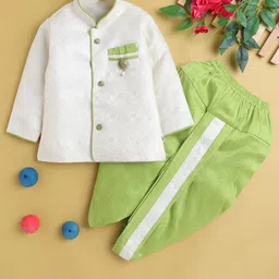 Jeetethnics Boys Ethnic Motif Woven Designed Regular Kurta With Dhoti Pants-21