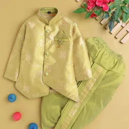 Jeetethnics Boys Woven Design Regular Kurta With Dhoti Pants-4
