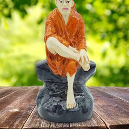 Gallery99 Orange & Black Marble  Dwarka Sai Baba Idol Showpieces-image-61