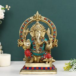 CraftVatika Ganesha Brass Idol Showpieces-image-28