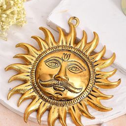 Ascension Yellow Sun Face Metal Showpieces-image-22