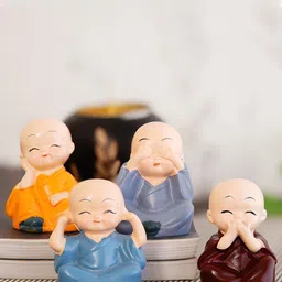 eCraftIndia Set Of 4 Child Buddha Showpieces-image-20