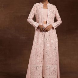 Libas Embroidered Top, Shrug & Palazzos Ethnic Co-Ords-image-35