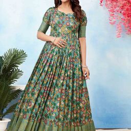 ODD BY chansi TRENDZ Floral Printed Ethnic Gown-30