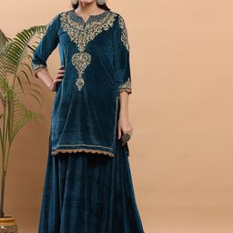 KAANCHIE NANGGIA Green Embroidered Ready to Wear Lehenga & Choli-picture-33