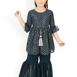 BAESD Girls Embellished Georgette Empire A-Line Kurti with Sharara-picture-49