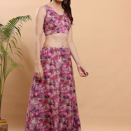KAANCHIE NANGGIA Magenta & Pink Printed Ready to Wear Lehenga & Choli-image-80