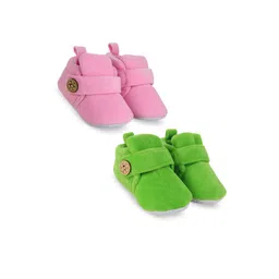 BAESD Infants Set Of 2 Anti-Skid Sole Velvet Booties-6