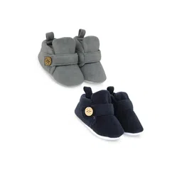 BAESD Infants Set Of 2 Anti-Skid Sole Velvet Booties-18