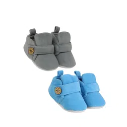 BAESD Infants Set Of 2 Anti-Skid Sole Velvet Booties-98