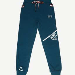 Alan Jones Boys Blue Solid Joggers-image-34