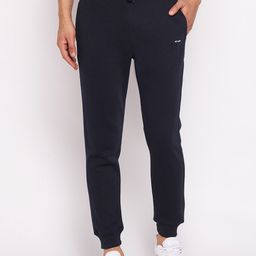 98 Degree North Men Navy Blue Solid Fleece Joggers-image-38