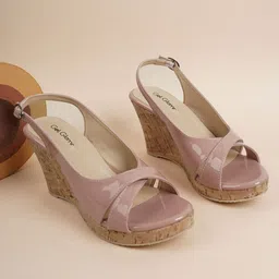 Get Glamr Women Pink Solid Sandals-26