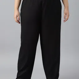 W Women Plus Size Mid-Rise Parallel Trousers-picture-5