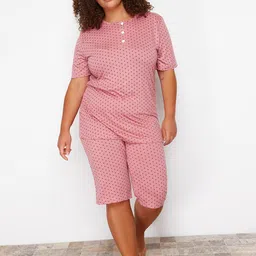 Trendyol Polka Dot Printed Top With Shorts image 1