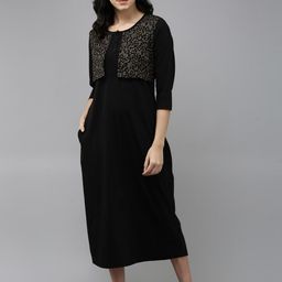 Kryptic Floral Printed Pure Cotton Nightdress-picture-38