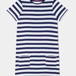 Jockey Girls Combed Cotton Striped Relaxed Fit Short Sleeve Sleep Dress - AG72-picture-51