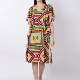 EROTISSCH Multicoloured Printed Kaftan Nightdress-14
