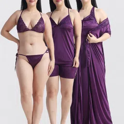 NIGHT KEYS Pack Of 6 Maxi Nightdress-image-94