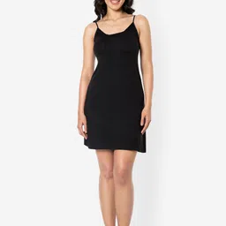Amante Solid Shoulder Straps Chemise Nightdress-image-11