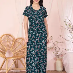 Sand Dune Womens V-Neck Printed Maxi Nightdress-image-26