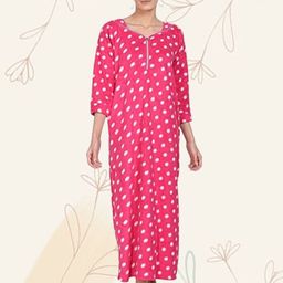 Noty Polka Dots Printed Maxi Nightdress-picture-10