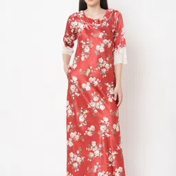 Sweet Dreams Floral Printed Satin Maxi Nightdress-picture-39