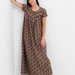 Sweet Dreams Floral Printed Maxi Nightdress-image-59