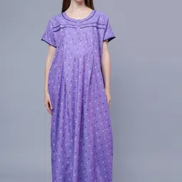 NIGHTSPREE Floral Printed Maternity Maxi Nightdress-picture-15