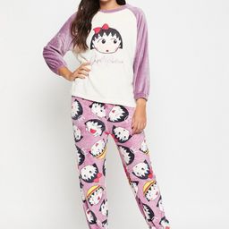 Camey Graphic Printed Round Neck T-Shirt & Lounge Pants-image-82