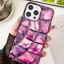 Luxury Kase LK145 Electroplated Geometric iPhone 14 Pro Max Back Case-image-14