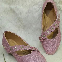 BAESD Girls Textured Ballerinas with Floral Embellished Flats-image-39