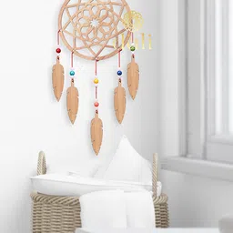 DULI Brown Mandala Hanging Dream Catcher Windchimes-17