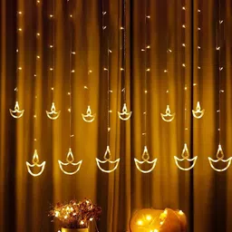 Desidiya 12 Hanging Diyas, 8 Flashing Modes String Lights-43
