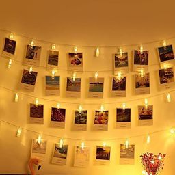 Desidiya Gold Toned 20 Photos Clip String Lights-38