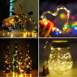 SKYFLY White 20 Pieces Cork LED String Lights-34