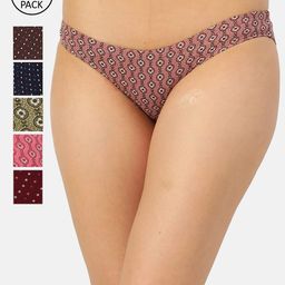Leading Lady Women Pack of 6 Printed Pure Cotton Bikini Briefs-image-84