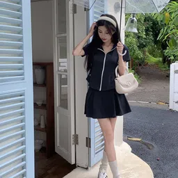 Stylecast X KPOP Navy Blue A-Line Mini Skirts-picture-42